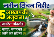 विहीर अनुदान योजना 2026 : नवीन सिंचन विहिरीसाठी 5 लाखांपर्यंत अनुदान; पात्रता, कागदपत्रे आणि अर्ज प्रक्रिया विहीर अनुदान योजना 2026 : नवीन सिंचन विहिरीसाठी 5 लाखांपर्यंत अनुदान;